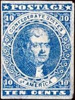 10c Thomas Jefferson stamp
